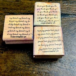 Set of 3 - 2004 Stampin’ Up Quotes Stamps